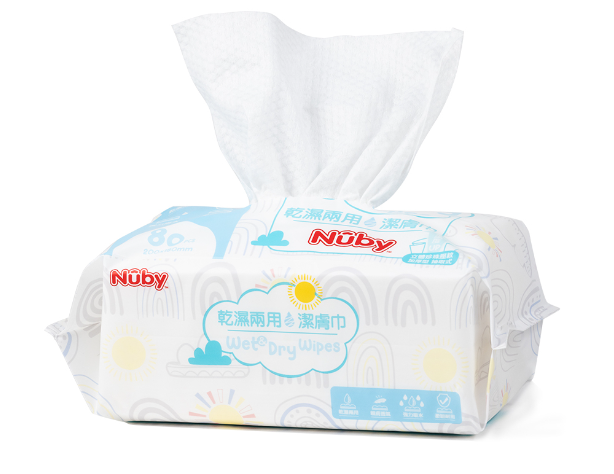 Nuby 乾濕兩用潔膚巾