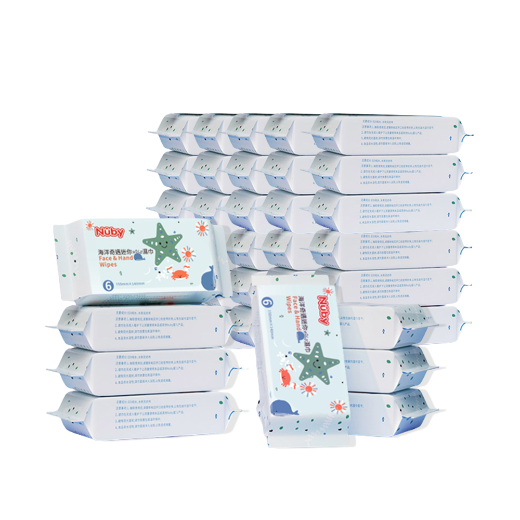 Nuby海洋奇遇迷你HOLD濕巾(箱購_160包)