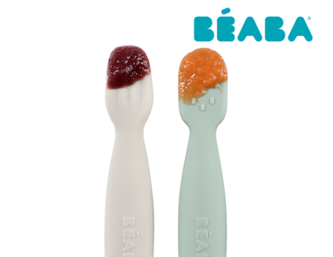 BEABA矽膠學習沾匙(2入組)